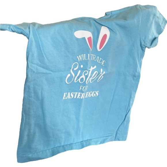 Creations of Grace 100% Cotton Blue Easter Graphic T-Shirt Toddler 4T - Picture 4 of 11